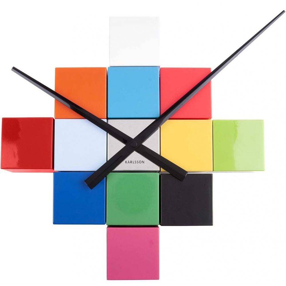 Karlsson - Horloge cubique DIY multicolore - Image 2
