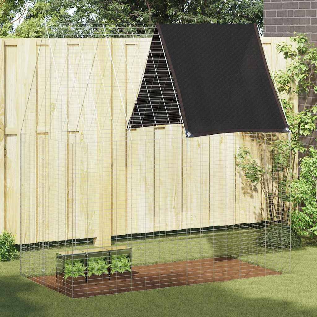 Vidaxl - Cage pour lapins Argenté 200 x 100 x 210 cm Acier galvanisé vidaXL 42019246 - Image 1
