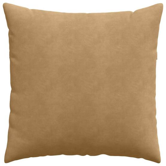Paire de Coussins Moelleux Velours Côtelé Housse Amovible avec Zip pour Salon Marron 60x60 cm – ComfortXL Outdoor Living - Image 6