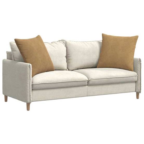 Paire de Coussins Moelleux Velours Côtelé Housse Amovible avec Zip pour Salon Marron 60x60 cm – ComfortXL Outdoor Living - Image 3