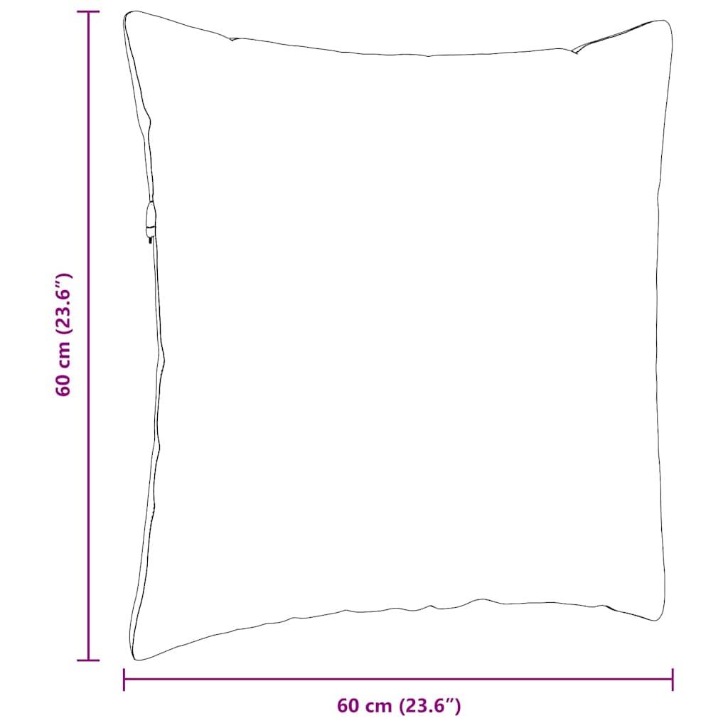 Paire de Coussins Moelleux Velours Côtelé Housse Amovible avec Zip pour Salon Marron 60x60 cm – ComfortXL Outdoor Living - Image 9