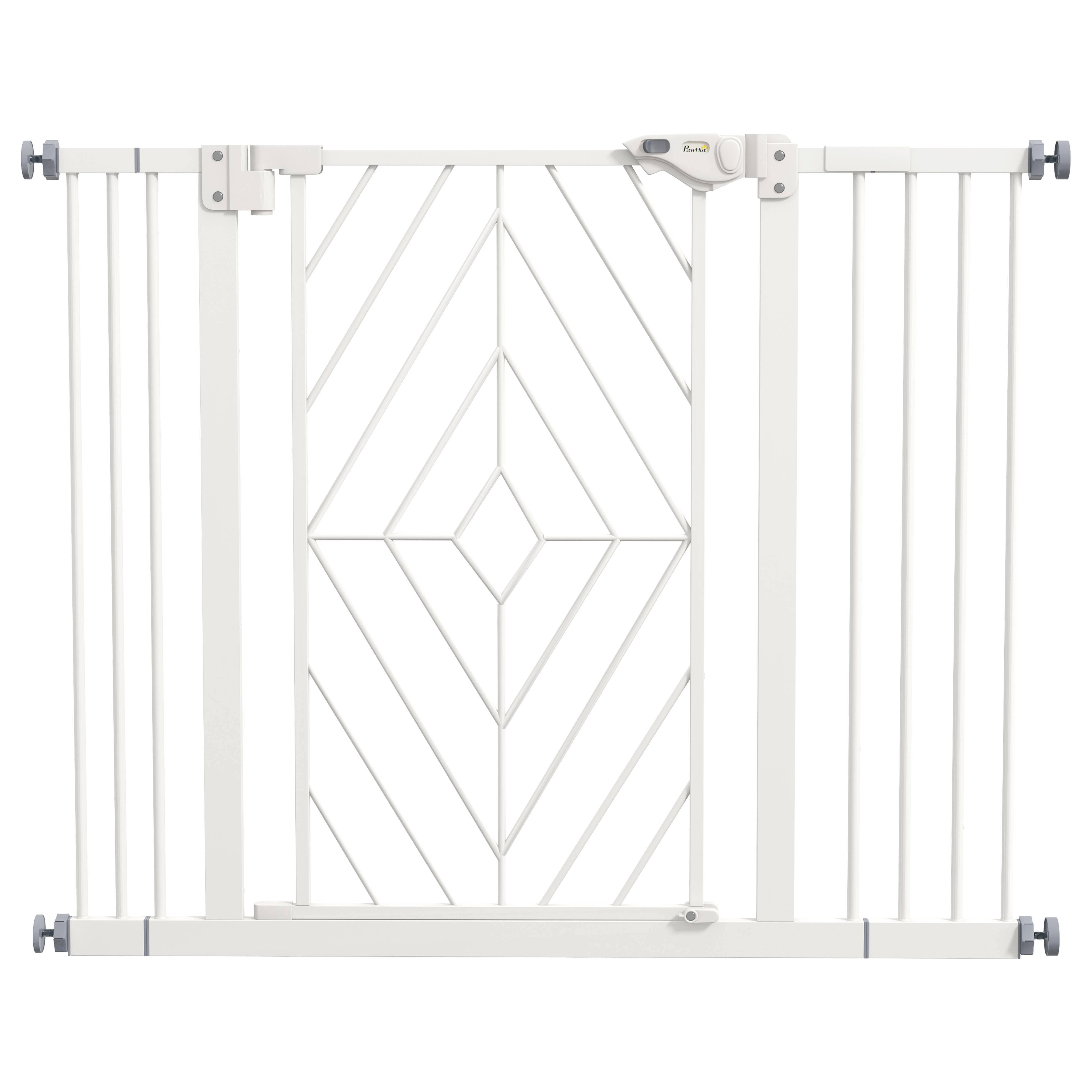 Sans Marque - Barrière de porte pour chien, 100x4x76 cm, blanc - Image 1