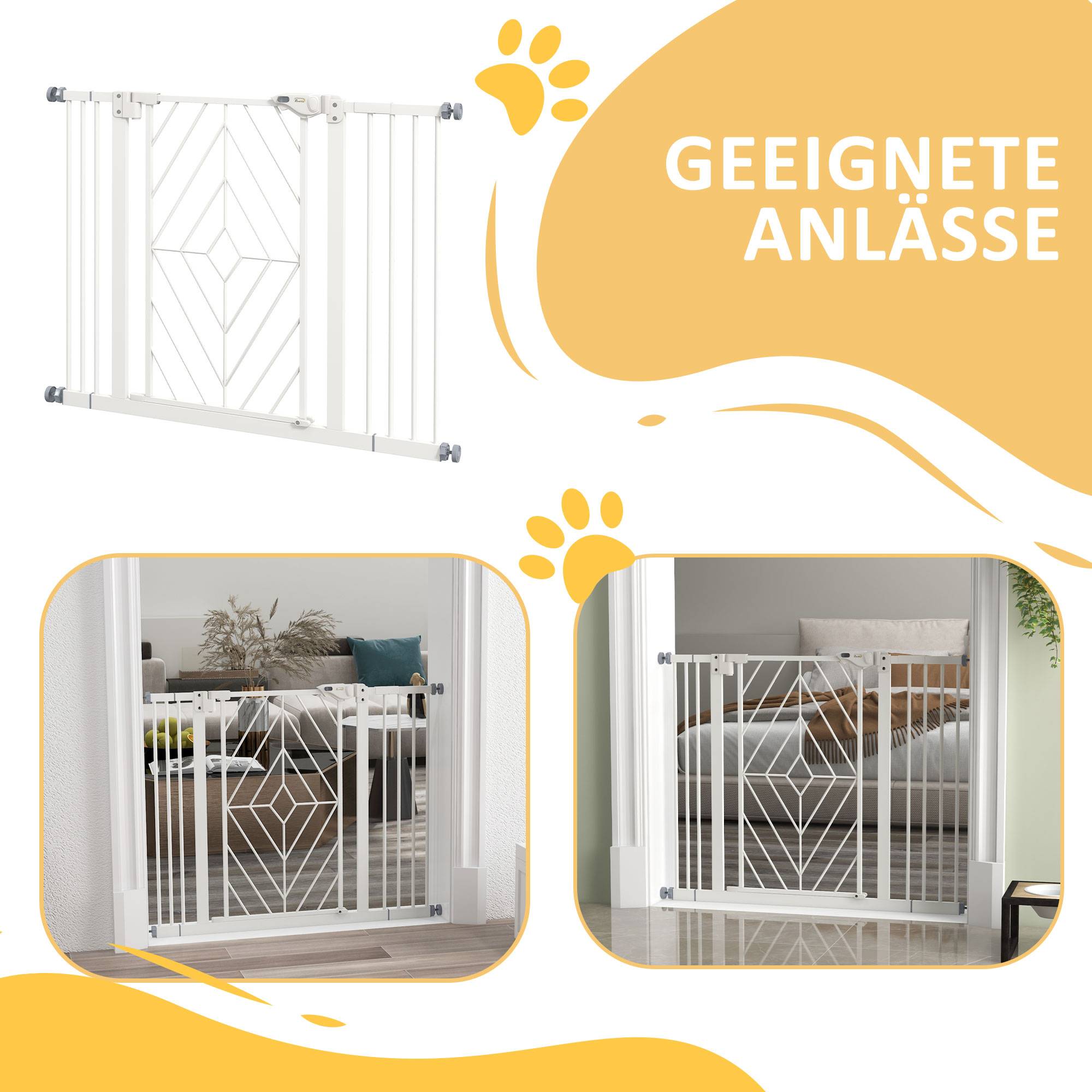 Sans Marque - Barrière de porte pour chien, 100x4x76 cm, blanc - Image 10