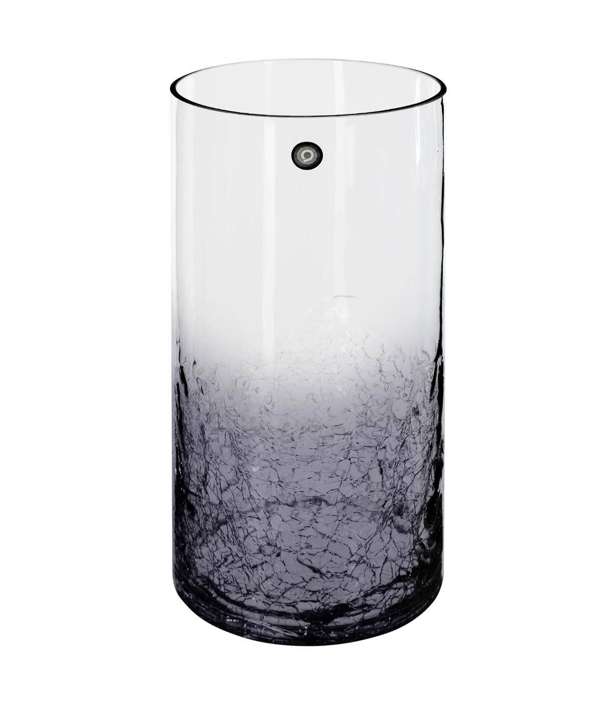 Vase cylindrique en Verre craquelé H 30 cm - Image 1