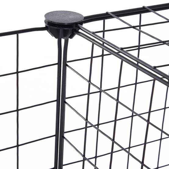 Enclos Modulable Métal Lapins Rongeurs Parc Sécurisé Intérieur 106x73x36cm Noir - ComfortXL Pet Living - Image 7