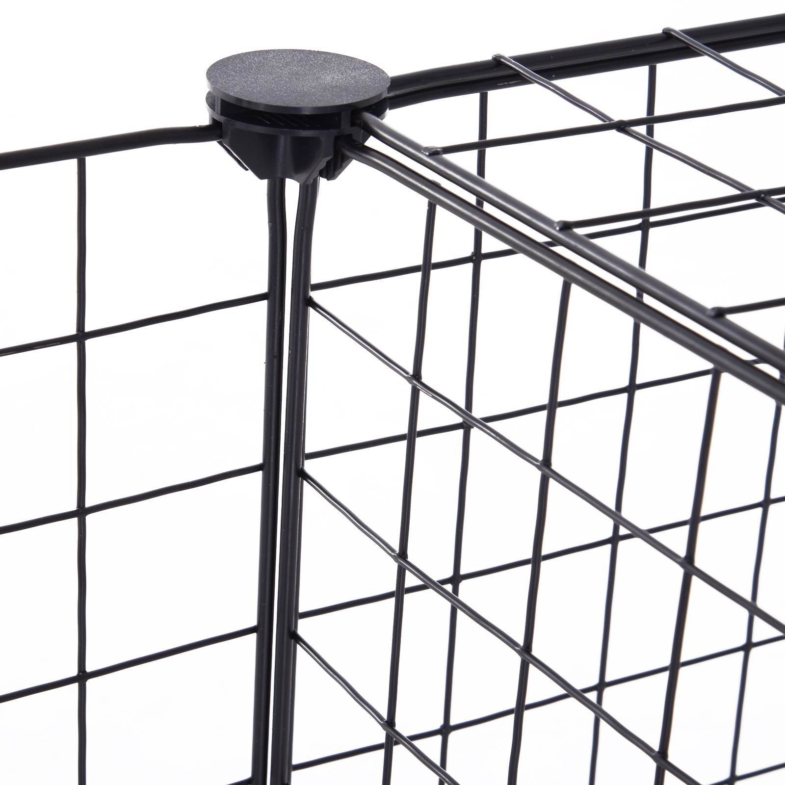 Enclos Modulable Métal Lapins Rongeurs Parc Sécurisé Intérieur 106x73x36cm Noir - ComfortXL Pet Living - Image 7