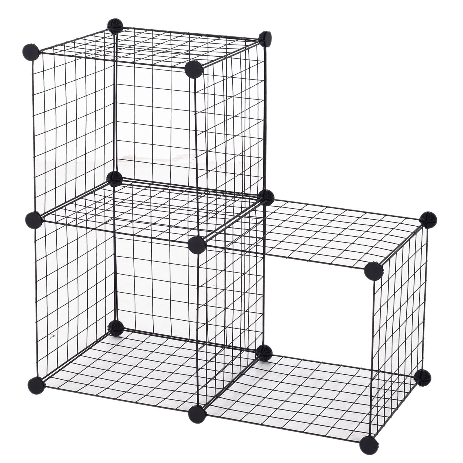 Enclos Modulable Métal Lapins Rongeurs Parc Sécurisé Intérieur 106x73x36cm Noir - ComfortXL Pet Living - Image 8
