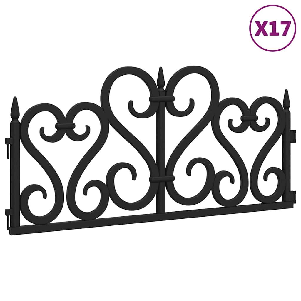 Bordure pelouse emboîtable plastique PP création frontières arbustes massifs 10m noir - ComfortXL Outdoor Living - Image 2