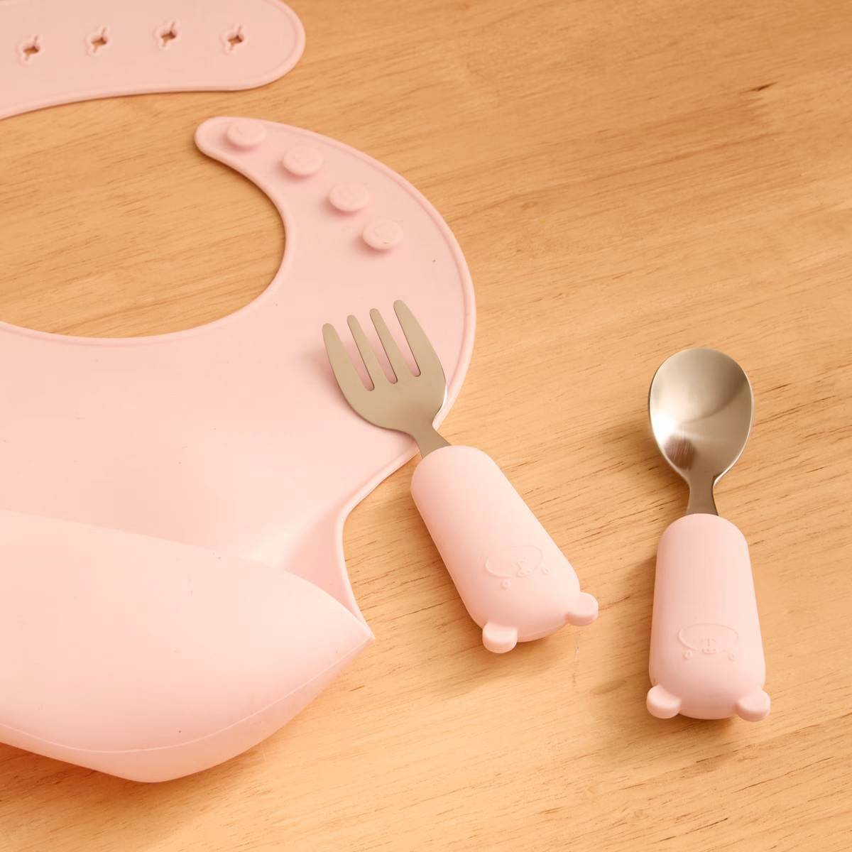 Set Couverts Enfant "Yum" 16cm Rose - Image 2