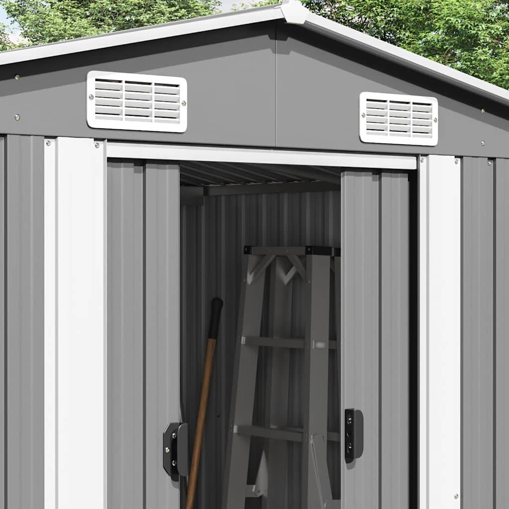 PANGIVO - Abri de jardin avec double porte coulissante - Acier galvanisé - Gris 257x990x181 cm - Surface au sol 23,91m² - PANGIVO - Image 3