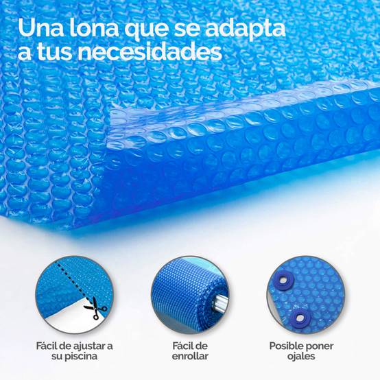Bâche à bulles 4 m x 8 m pour piscine - 300 microns - Bleu - Linxor - Image 7