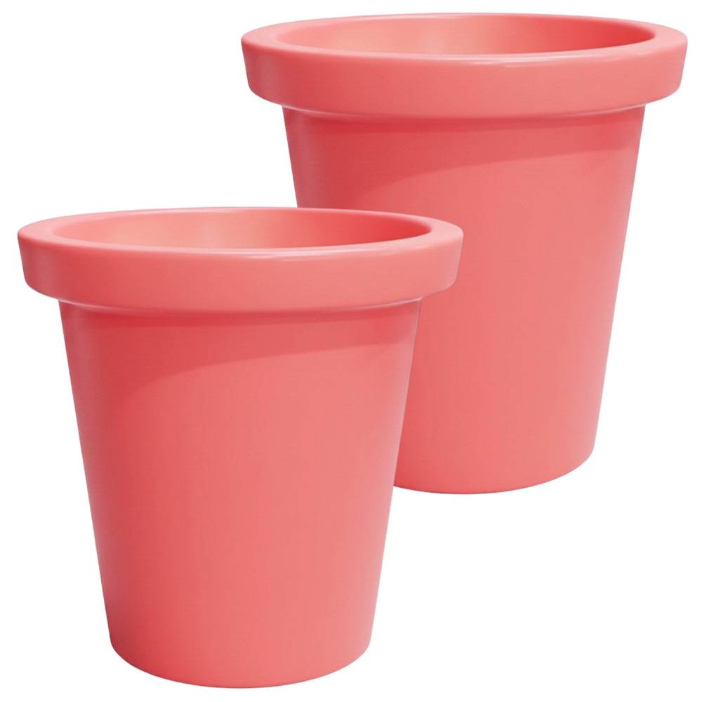 Plast'Up Rotomoulage - Pot de fleurs rond xxl delight 420l- lot de 2 - plast'up rotomoulage - Image 1