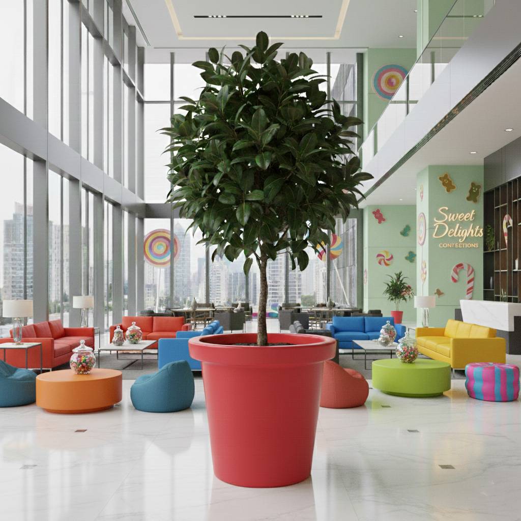 Plast'Up Rotomoulage - Pot de fleurs rond xxl delight 420l- lot de 2 - plast'up rotomoulage - Image 4