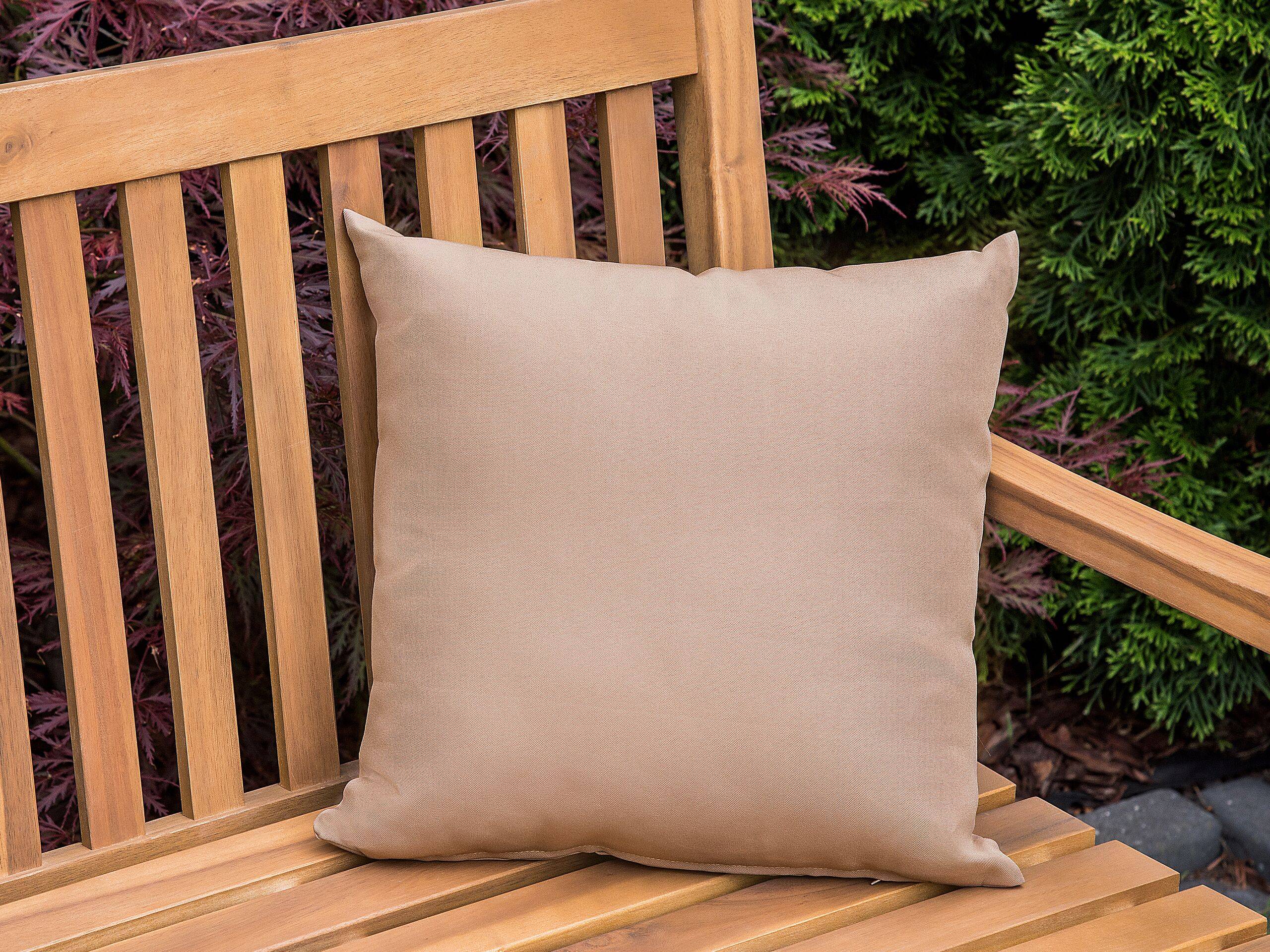 Beliani - Coussin Décoratif pour Jardin 40 x 70 cm en Tissu Imperméable Beige Sable Pour Extérieur Tendance Beliani - Image 1