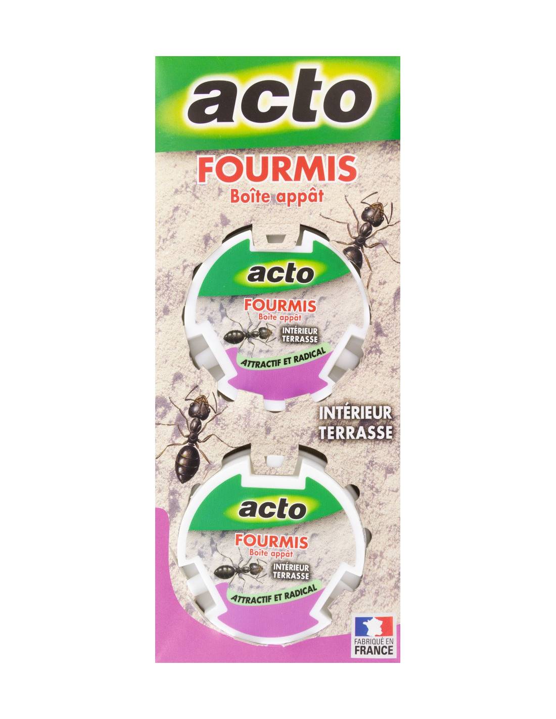 Acto - Boîte Appâts Fourmis Acto élimination Complète Des Colonies De Fourmis - Acto