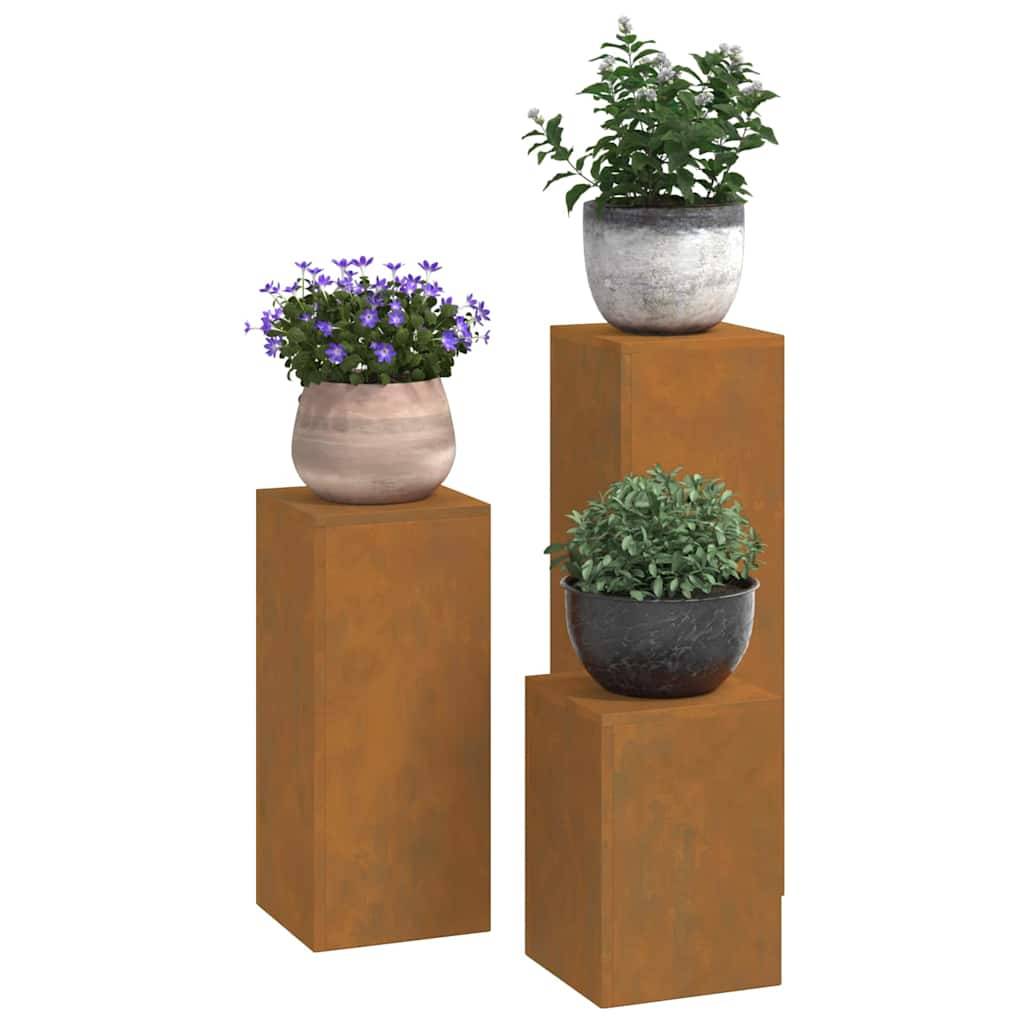 Support plante  Prolenta Orange brûlé  24 X 24 X 75 cm  - P95012O - Image 3