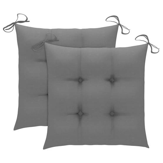 Chaises de jardin pliables en teck massif et coussins gris 47 x 60 x 89 cm - PANGIVO - Image 6