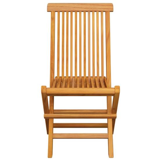 Chaises de jardin pliables en teck massif et coussins gris 47 x 60 x 89 cm - PANGIVO - Image 4