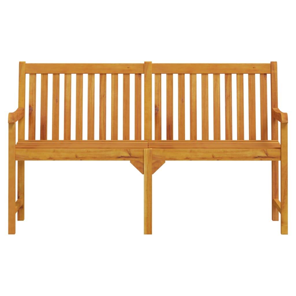 PANGIVO - Banc de jardin bois d'acacia naturels 150 x 55.5 x 90 cm, Poids:17kg - PANGIVO - Image 3