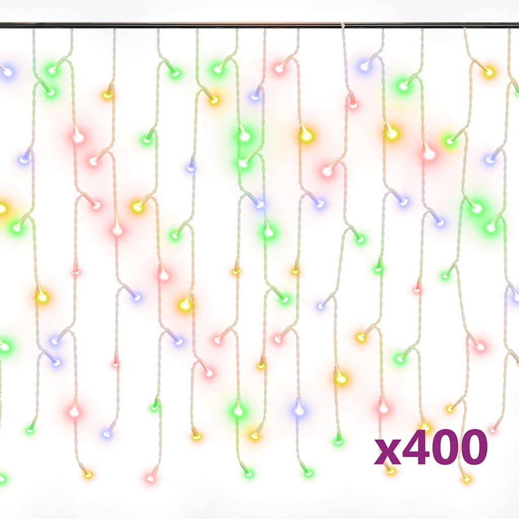 Rideau Lumineux Glaçons 400 LED Fêtes Noël 10m Multicolore – ComfortXL Outdoor Living - Image 2