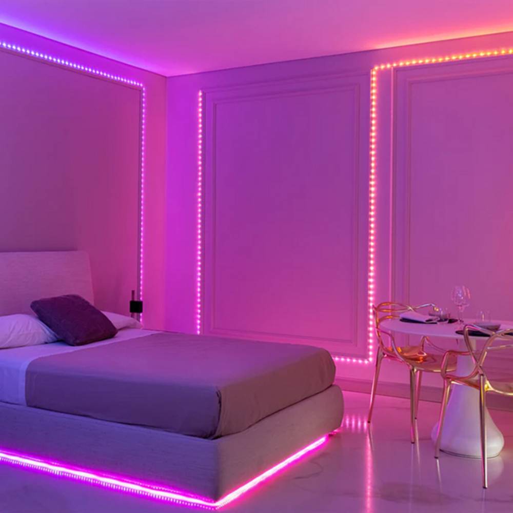 Dots Guirlande Lumineux Flexible Contrôlé par une Application - 400 LEDs RGB 20 Mètres. Fil Noir. Intérieure et Extérieure - Image 3