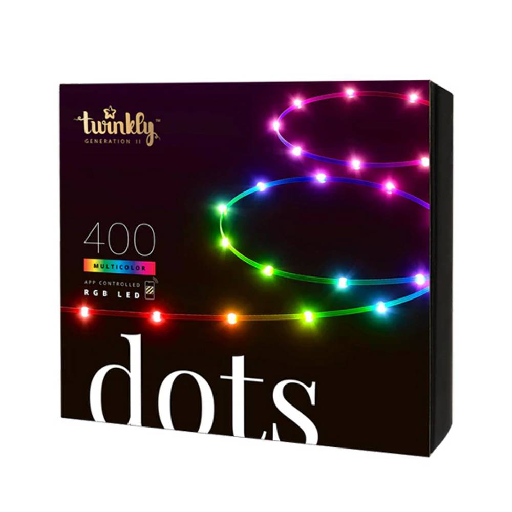 Dots Guirlande Lumineux Flexible Contrôlé par une Application - 400 LEDs RGB 20 Mètres. Fil Noir. Intérieure et Extérieure - Image 4