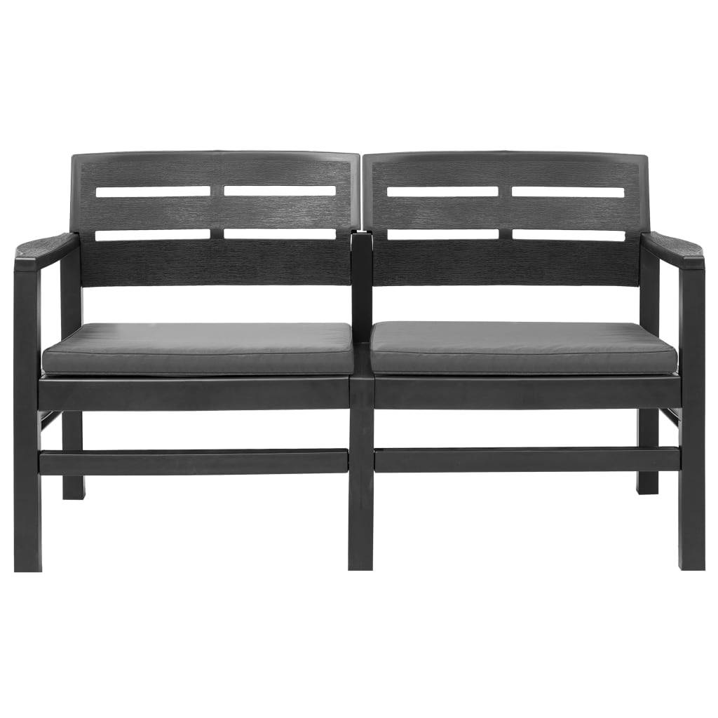 Vidaxl - Salon de jardin 4 pcs plastique anthracite vidaXL 276180 - Image 2