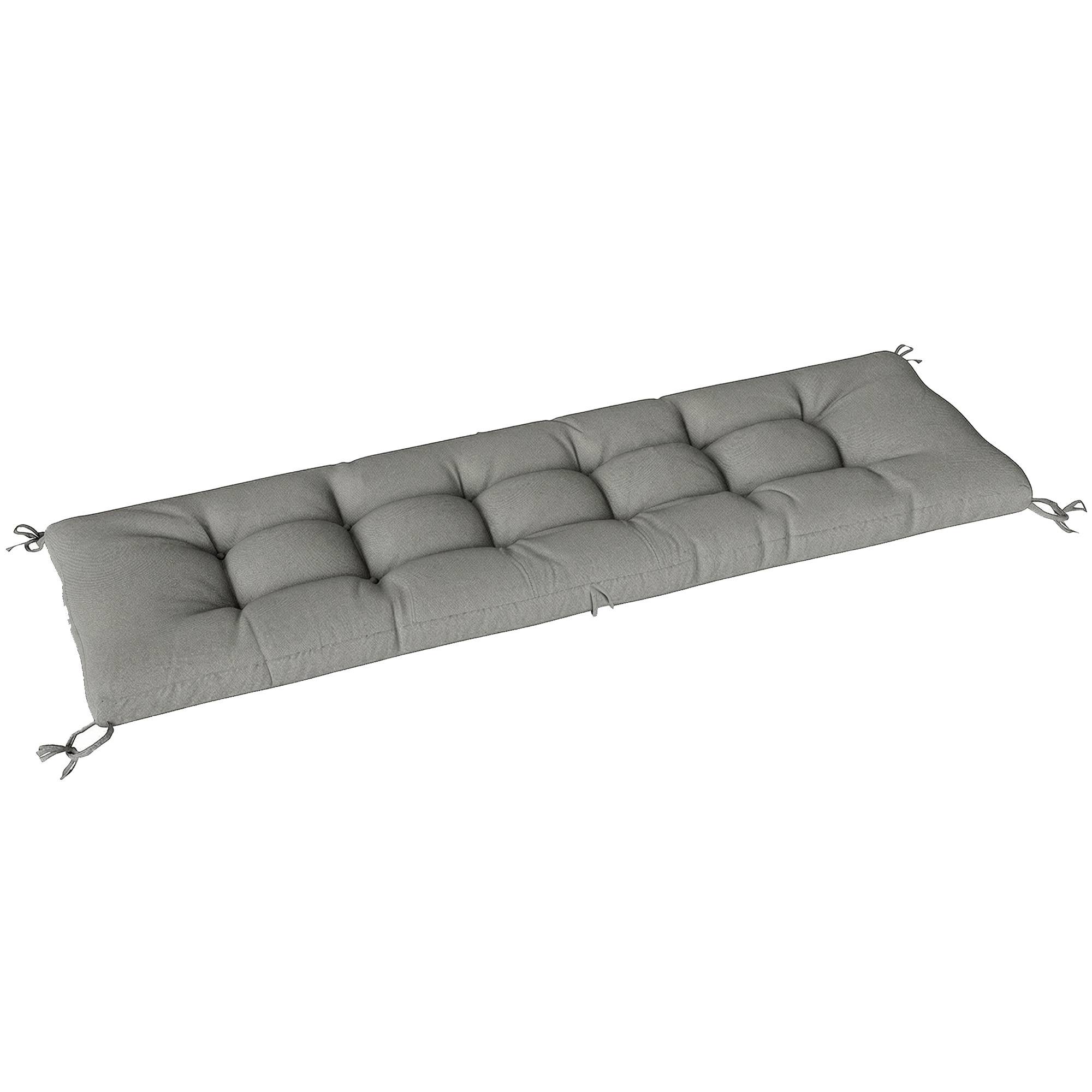Coussin de palette amovible avec sangles de fixation, compatible avec la plupart des chaises longues, 198 x 65 x 13 cm, gris clair - Image 1