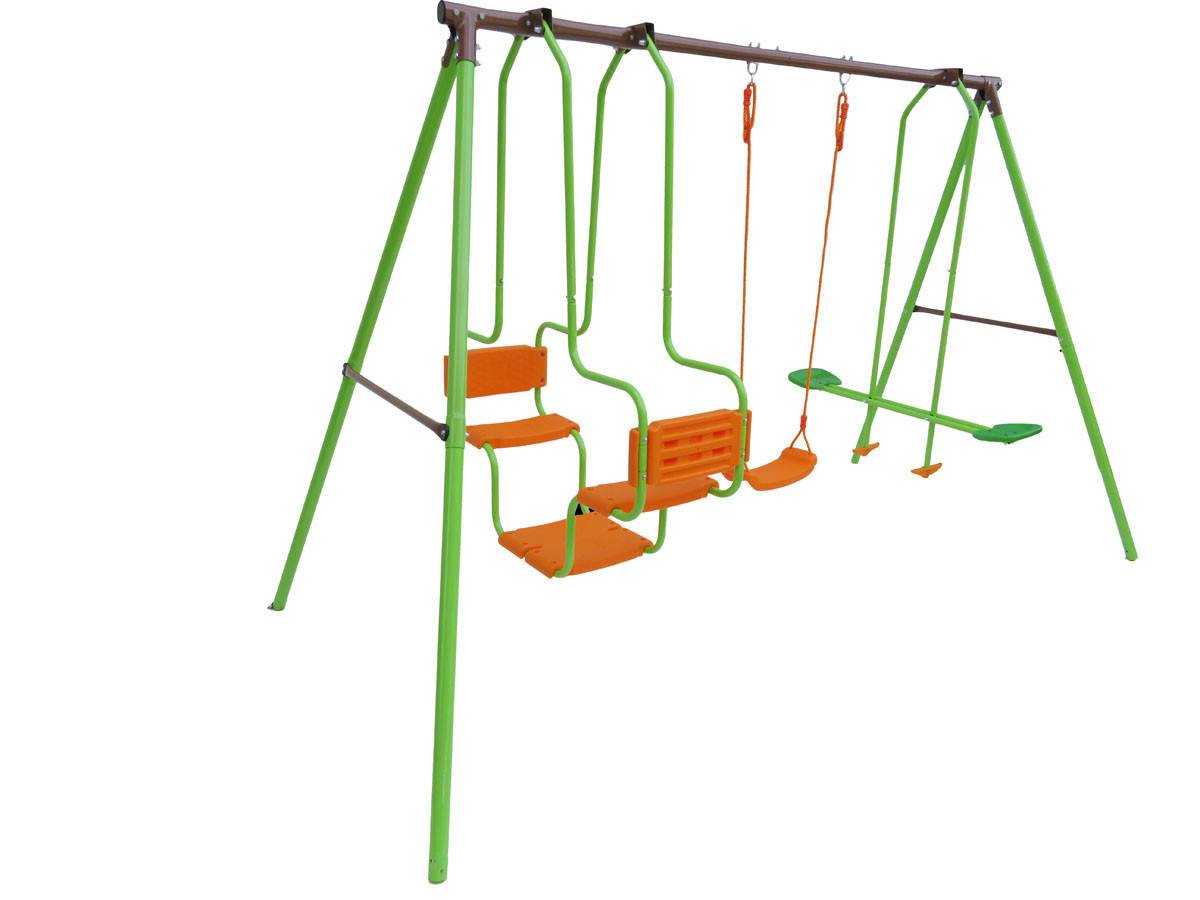 Portique Acier "eva" - 1.96m - 3 Agrès -habitat Et Jardin - Image 2