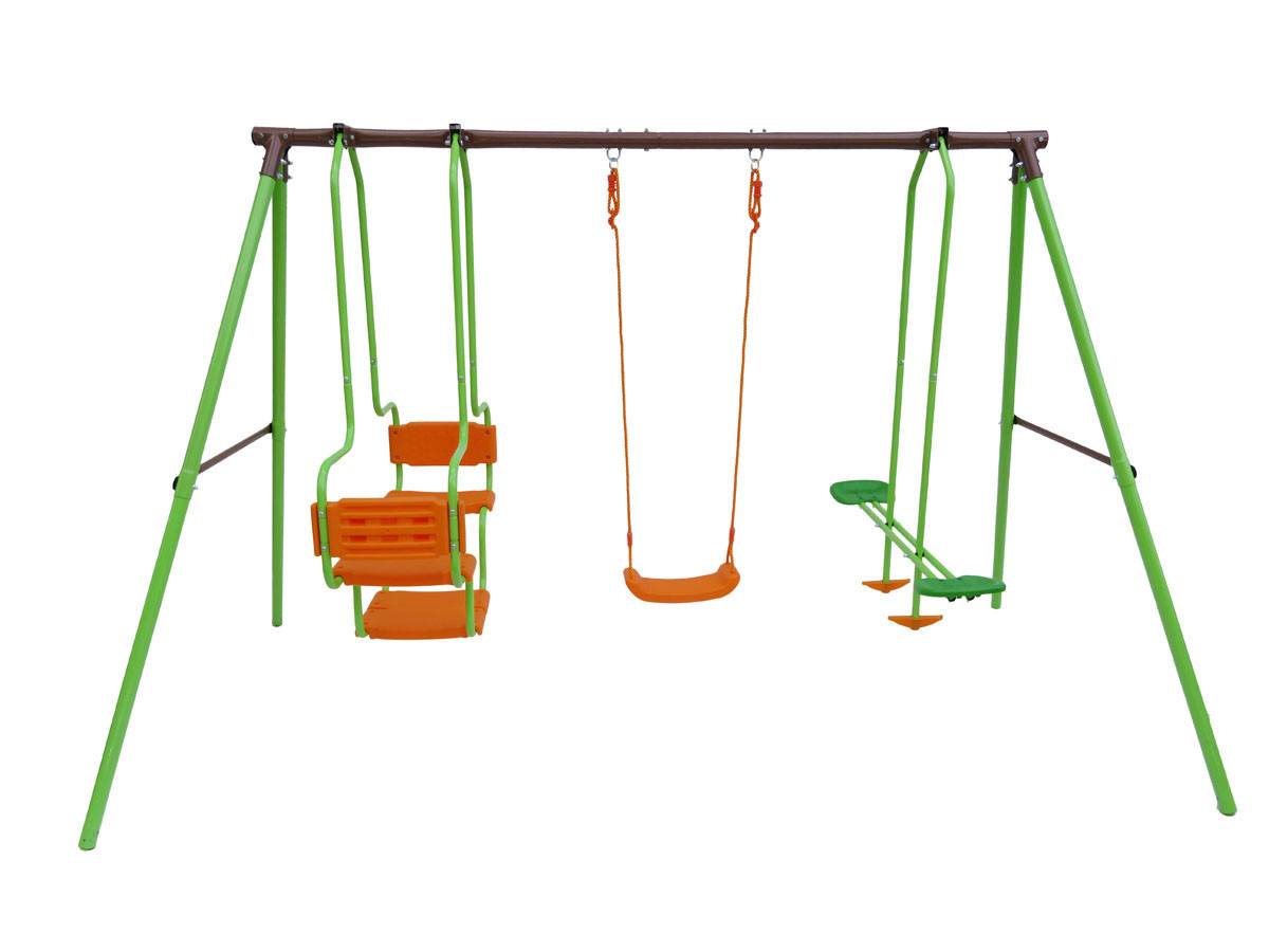 Portique Acier "eva" - 1.96m - 3 Agrès -habitat Et Jardin - Image 1