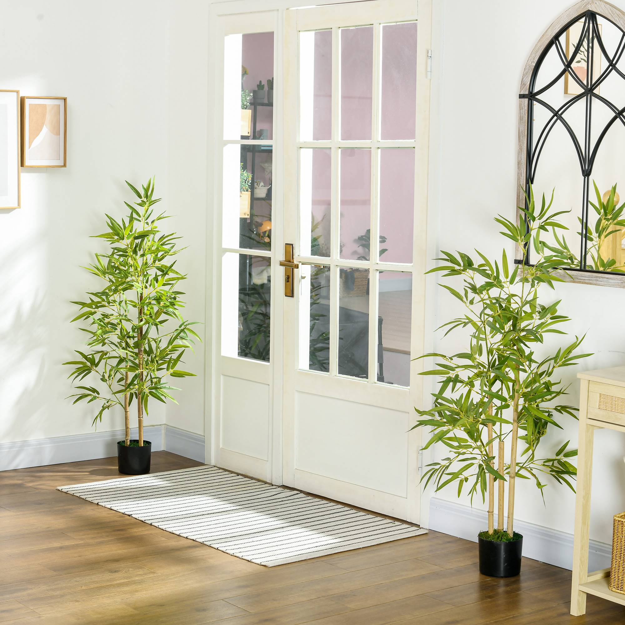 Plante artificielle Bambou arbre artificiel hauteur 120 cm avec pot, décoration interieur, très réaliste - Image 3