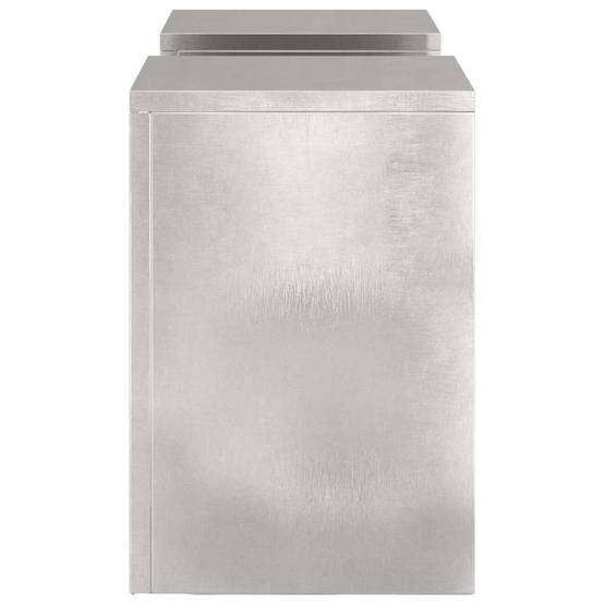 Lot de 2 Porte-pots design en Acier inoxydable Pour Jardin et Balcon en extérieur Argenté 24x24x35 cm – ComfortXL Outdoor Living - Image 7