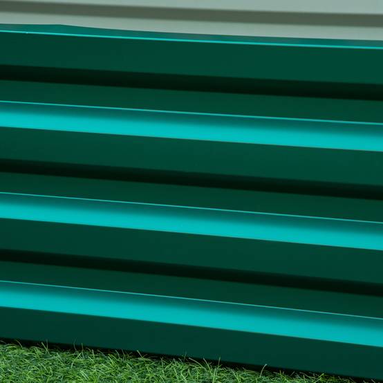 Carré potager acier galvanisé jardin balcon culture légumes 120x60x30,5cm vert - ComfortXL Outdoor Living - Image 7
