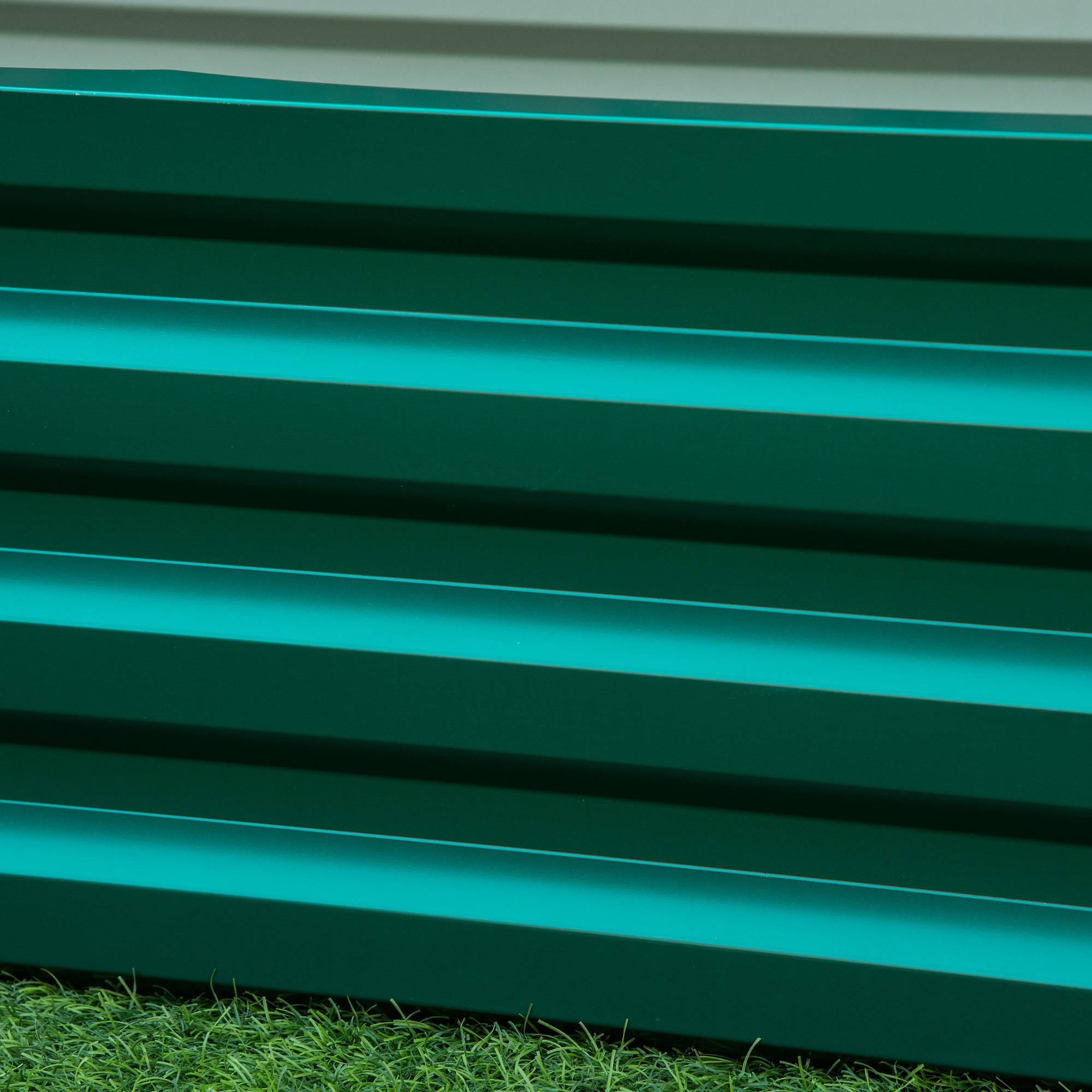 Carré potager acier galvanisé jardin balcon culture légumes 120x60x30,5cm vert - ComfortXL Outdoor Living - Image 7