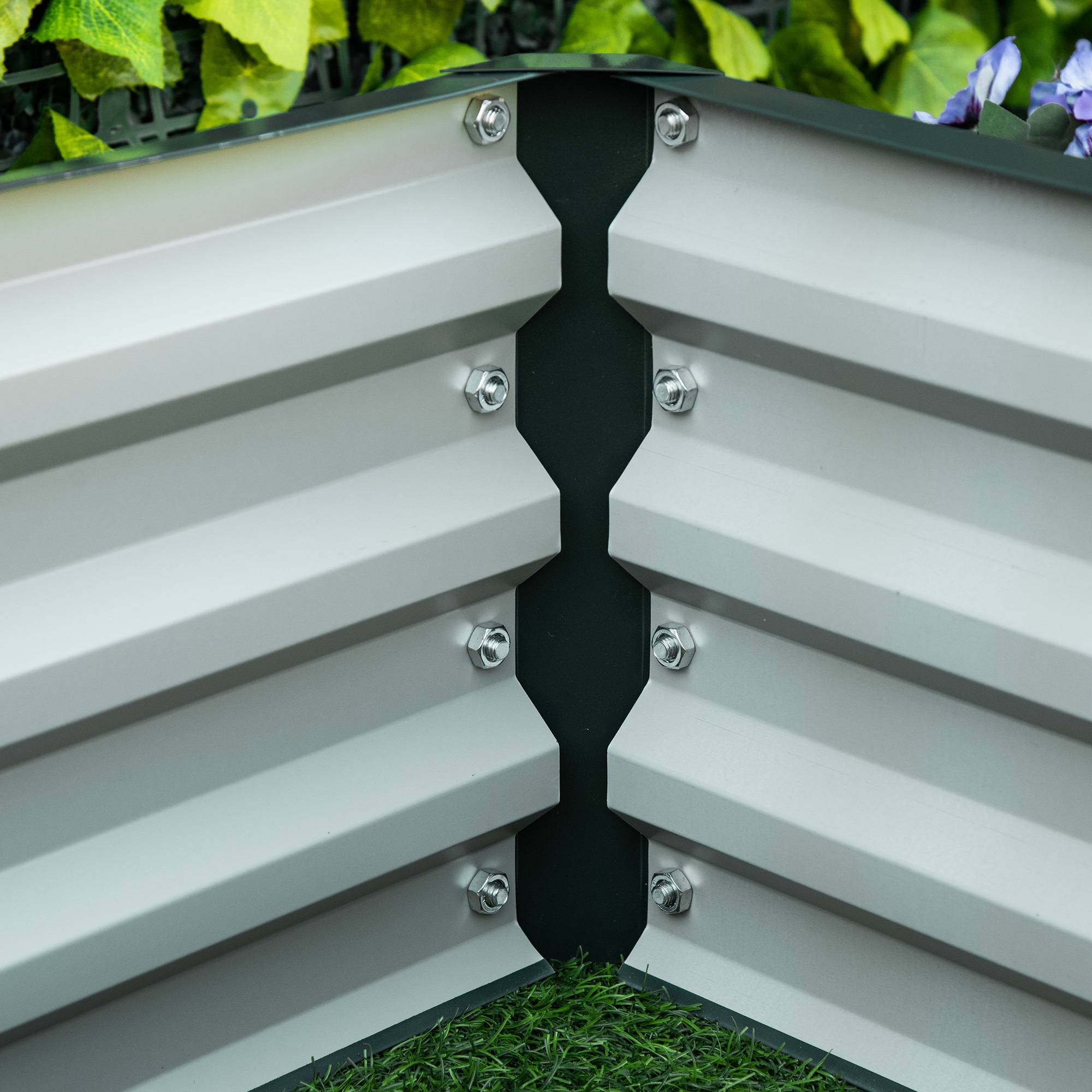 Carré potager acier galvanisé jardin balcon culture légumes 120x60x30,5cm vert - ComfortXL Outdoor Living - Image 8