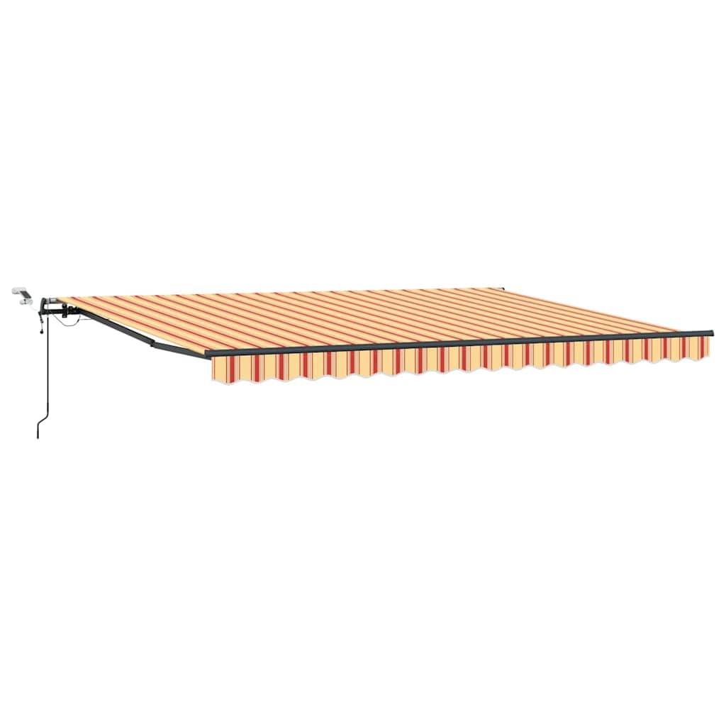 Store Motorisé Extérieur Toile Polyester Anti-UV pour Balcon et Patio Jaune et Orange 450x300 cm – ComfortXL Outdoor Living - Image 2