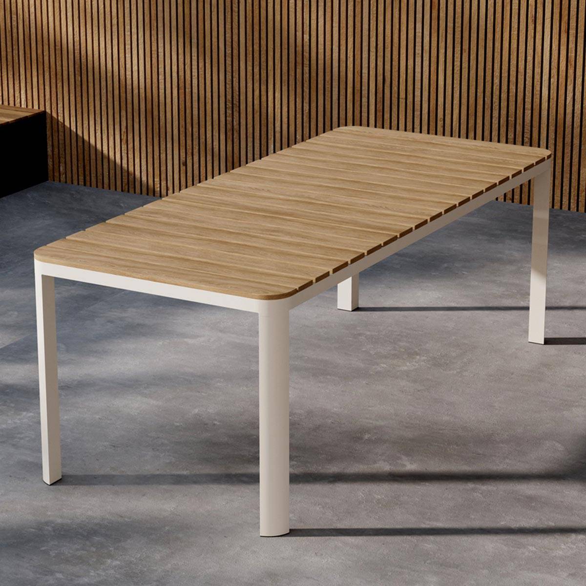Paris Prix - Table de Jardin "Etna" 210cm Beige - Image 3
