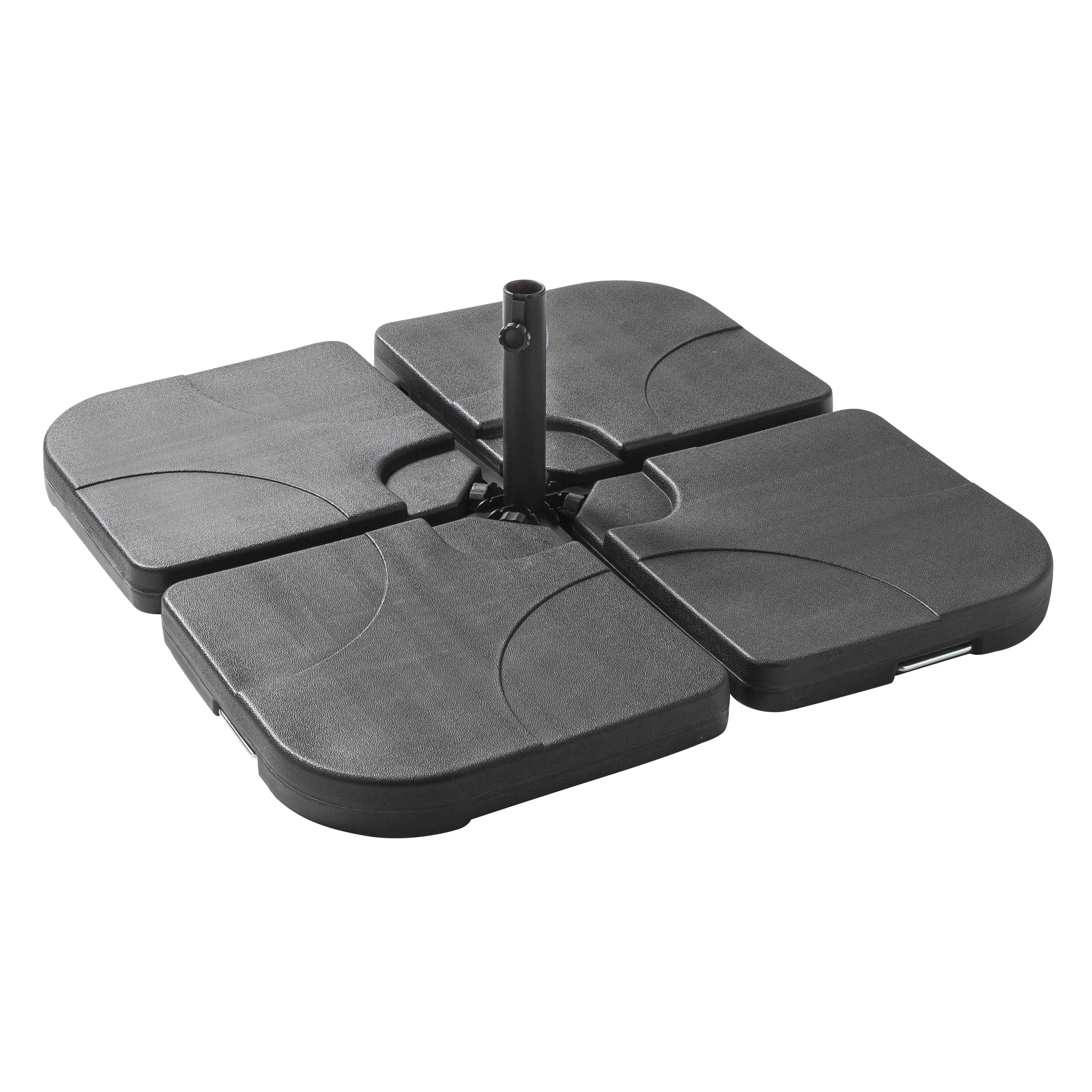 Oviala - Parasol déporté 2x3 m et 4 dalles à remplir aluminium gris Amalya - Oviala - Image 6