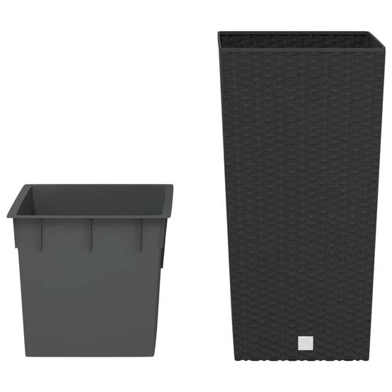 Jardinière polypropylène anthracite 26.5 x 26.5 x 50 cm - PANGIVO - Image 3