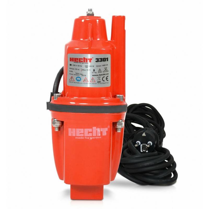 Hecht 3301 Pompe submersible pour eaux usees Pompe a membrane 300W 1400 l/h - Image 1