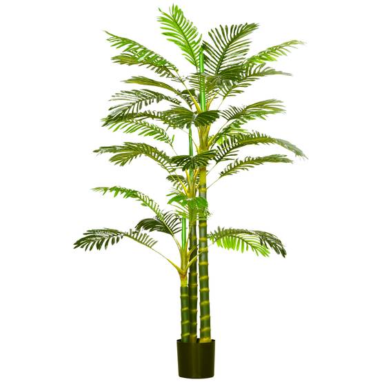 Palmier Areca Artificiel PEVA Décoration Intérieure Tropicale 190cm Vert - ComfortXL Outdoor Living - Image 2