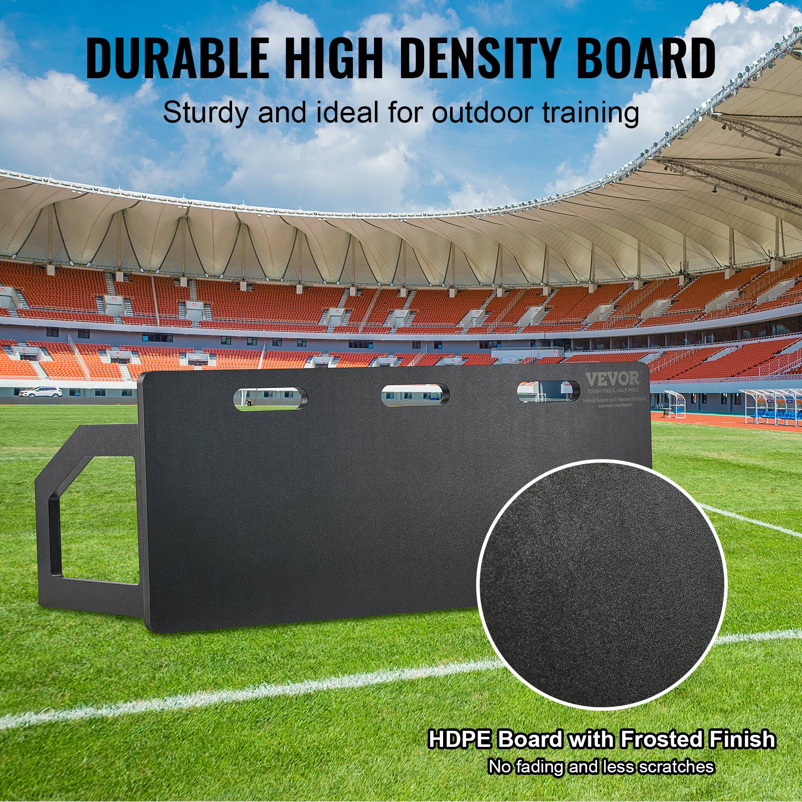 VEVOR Planche rebond foot 100x40cm, HDPE, 2 angles, pour entraînement passes et tirs. - Image 4