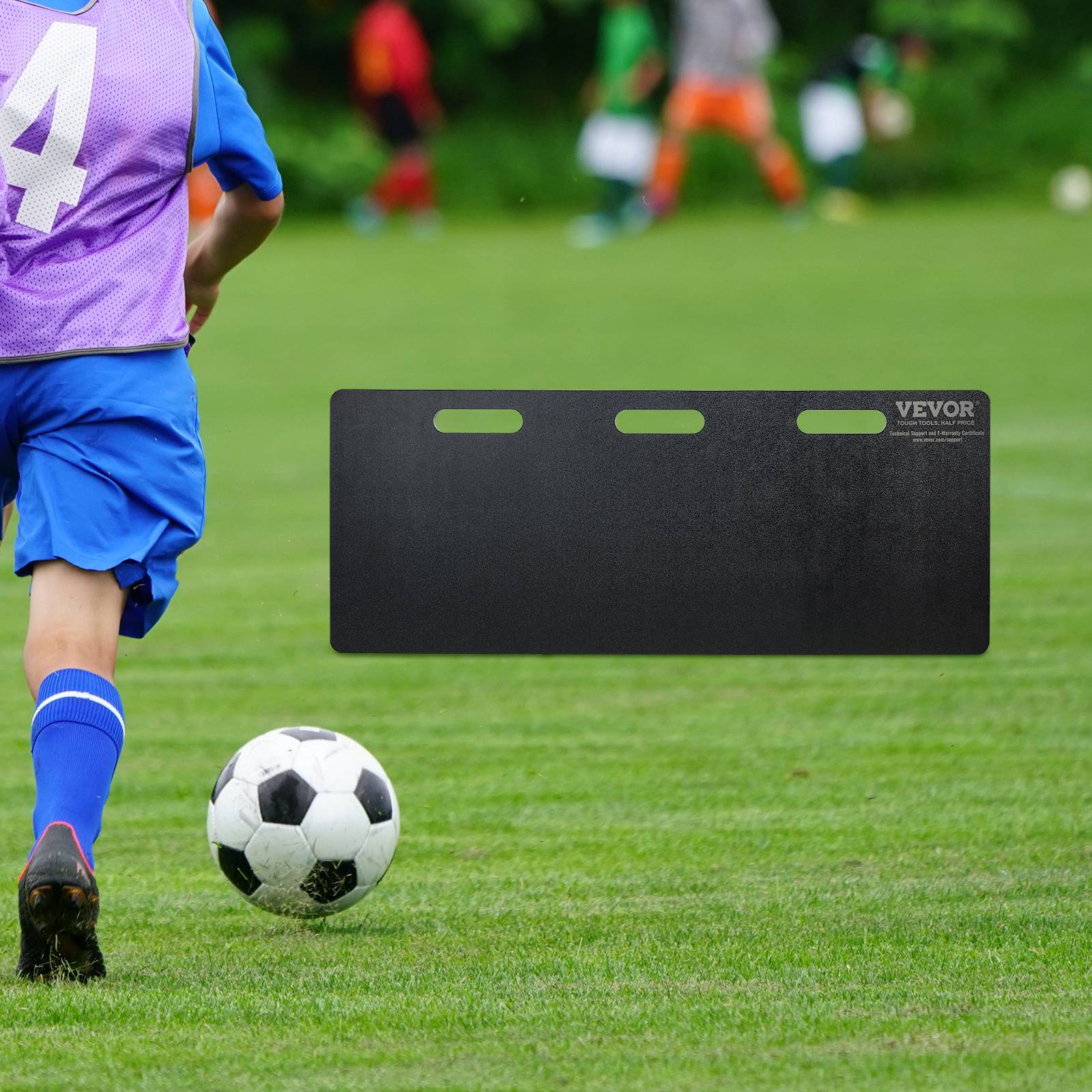 VEVOR Planche rebond foot 100x40cm, HDPE, 2 angles, pour entraînement passes et tirs. - Image 8