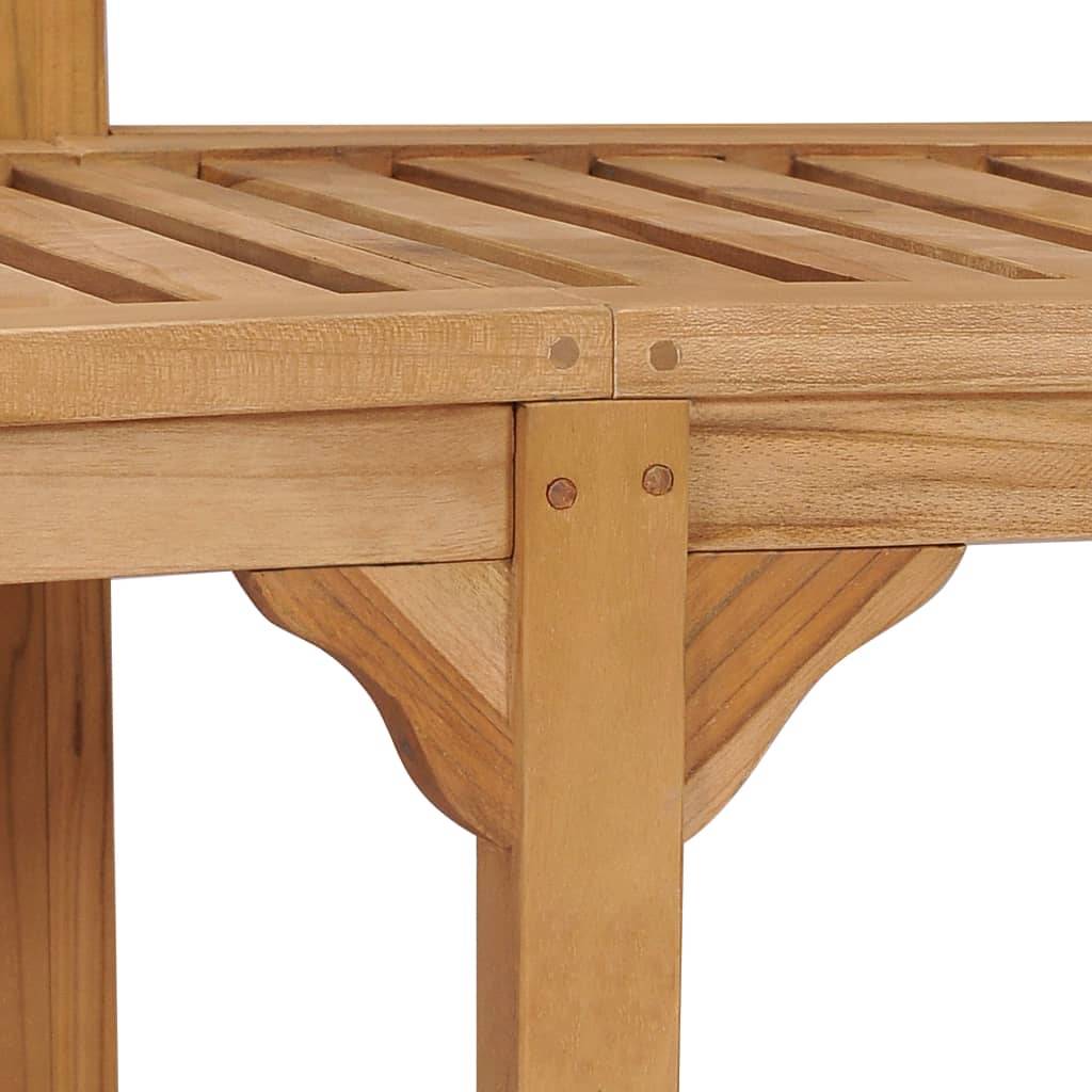 Helloshop26 - Banc de jardin meuble de patio d'extérieur terrasse en forme de banane 180 x 66 x 86 cm bois de teck solide - Image 5