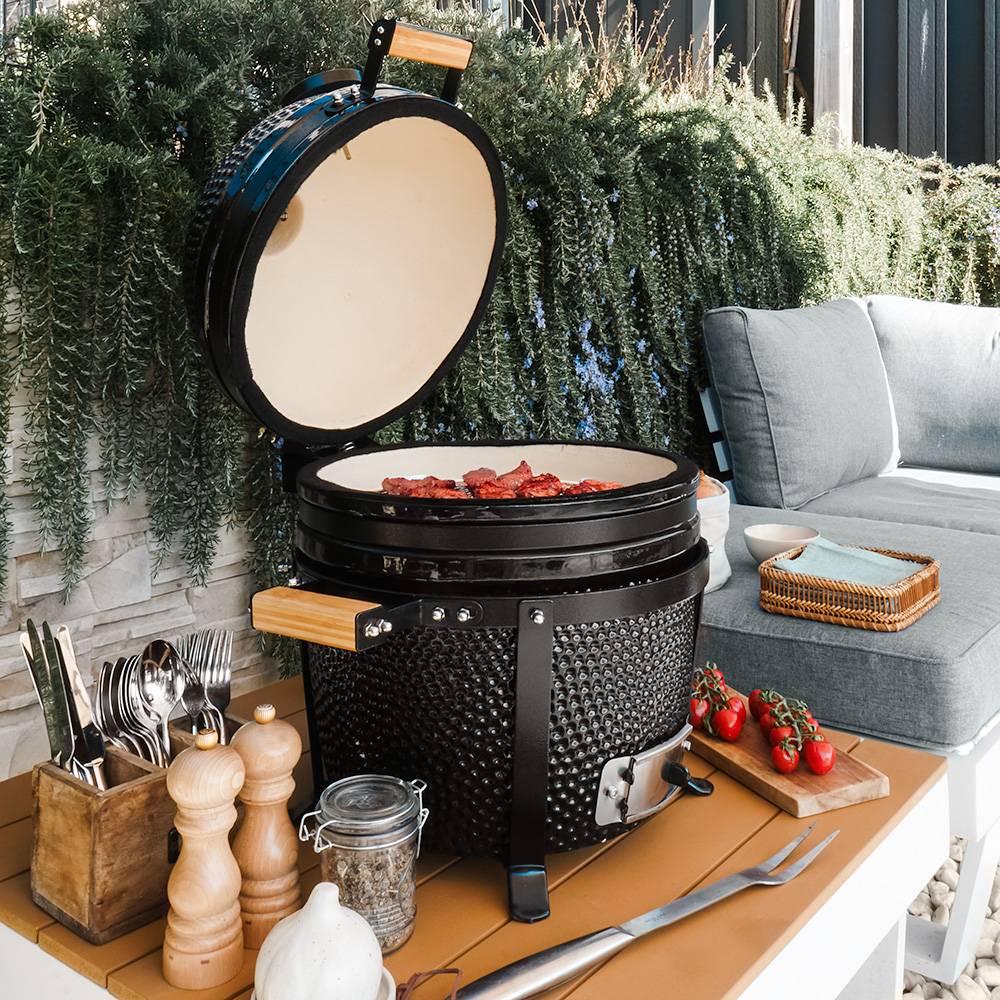 Patton - Barbecue kamado à poser Patton Premium 15" - Grille Ø 34 cm - Noir - Image 3