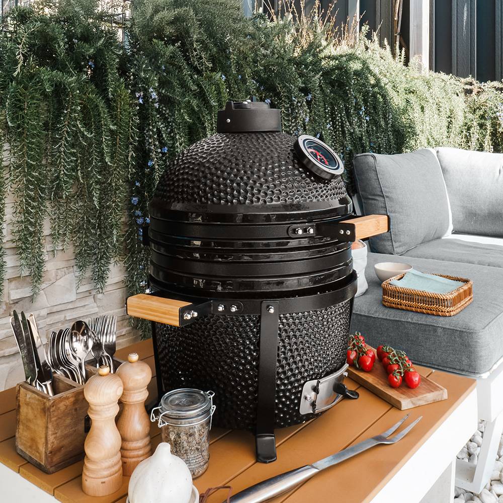 Patton - Barbecue kamado à poser Patton Premium 15" - Grille Ø 34 cm - Noir - Image 2