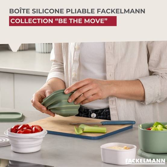 Lot de 8 lunch box 1 L avec 8 ustensiles de cuisine Fackelmann Storage - Image 2