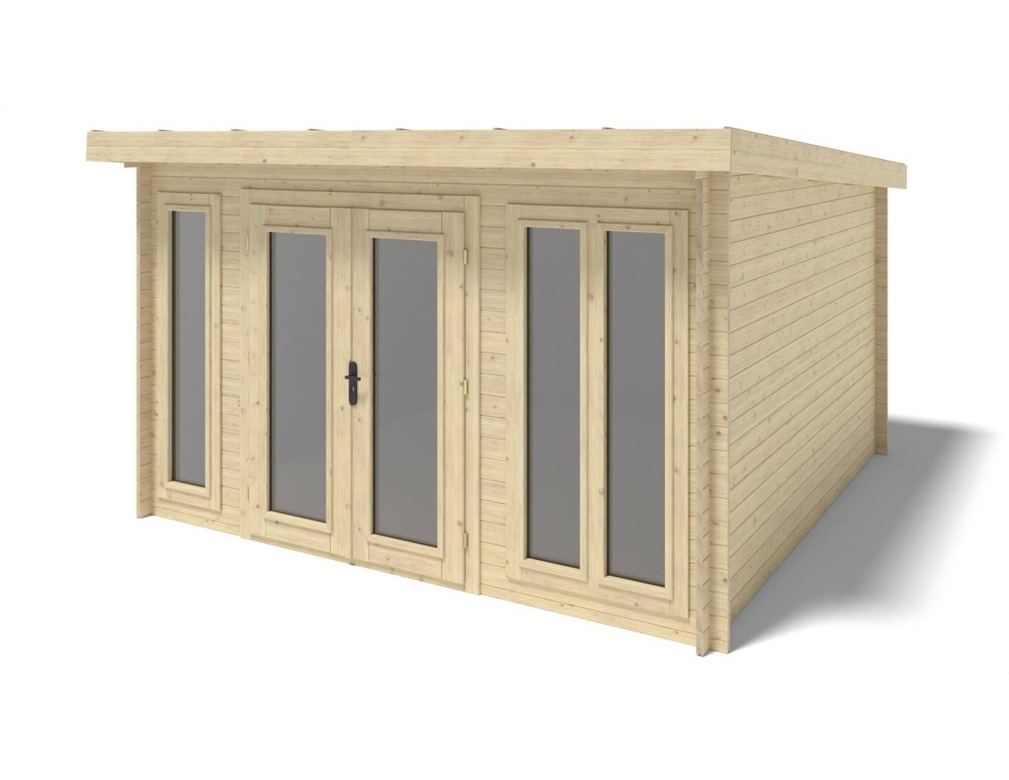 Altanka - Abri de jardin en bois - 16m2 - 4x4m - Ep. 34mm - Couleur: naturel - DOM653 - ALTANKA - Image 2