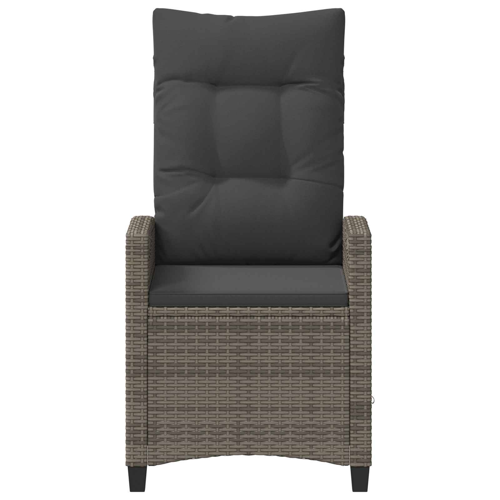PANGIVO - Chaise de jardin inclinable polyrotin gris et gris foncé 56 x 60 x 112 cm - PANGIVO - Image 5