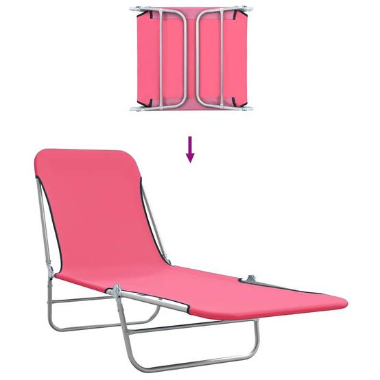 Ensemble 2 Chaises Longues Pliantes Rose – ComfortXL Outdoor Living - Image 7